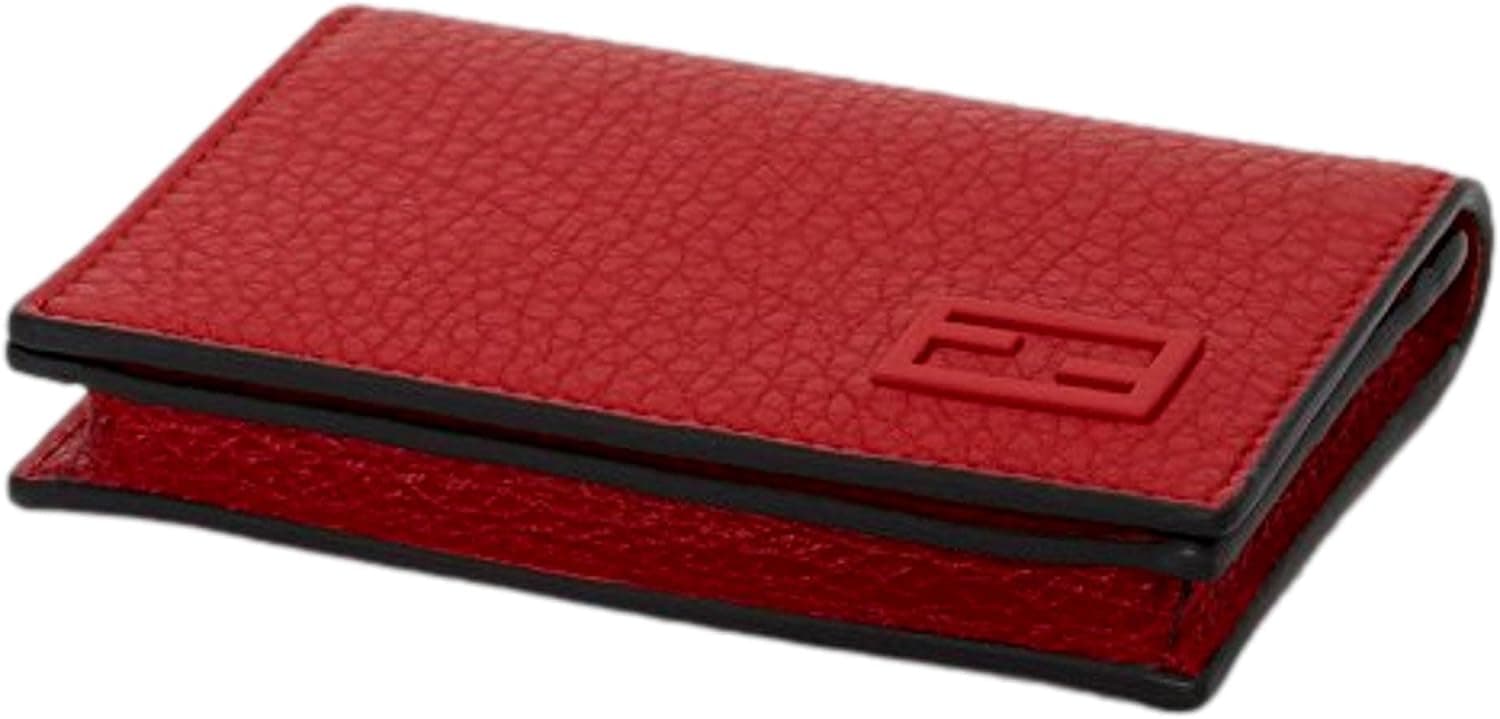 کیف کارت زنانه FENDI Baguette چرم دانهدار قرمز مدل 7M0222 کیف کارت زنانه FENDI Baguette چرم دانهدار قرمز مدل 7M0222