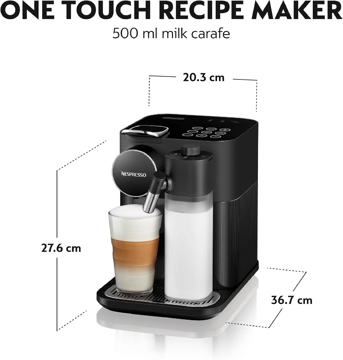 دستگاه اسپرسوساز کپسولی De'Longhi Nespresso Gran Lattissima مشکی مدل EN650.B دستگاه اسپرسوساز کپسولی De'Longhi Nespresso Gran Lattissima مشکی مدل EN650.B