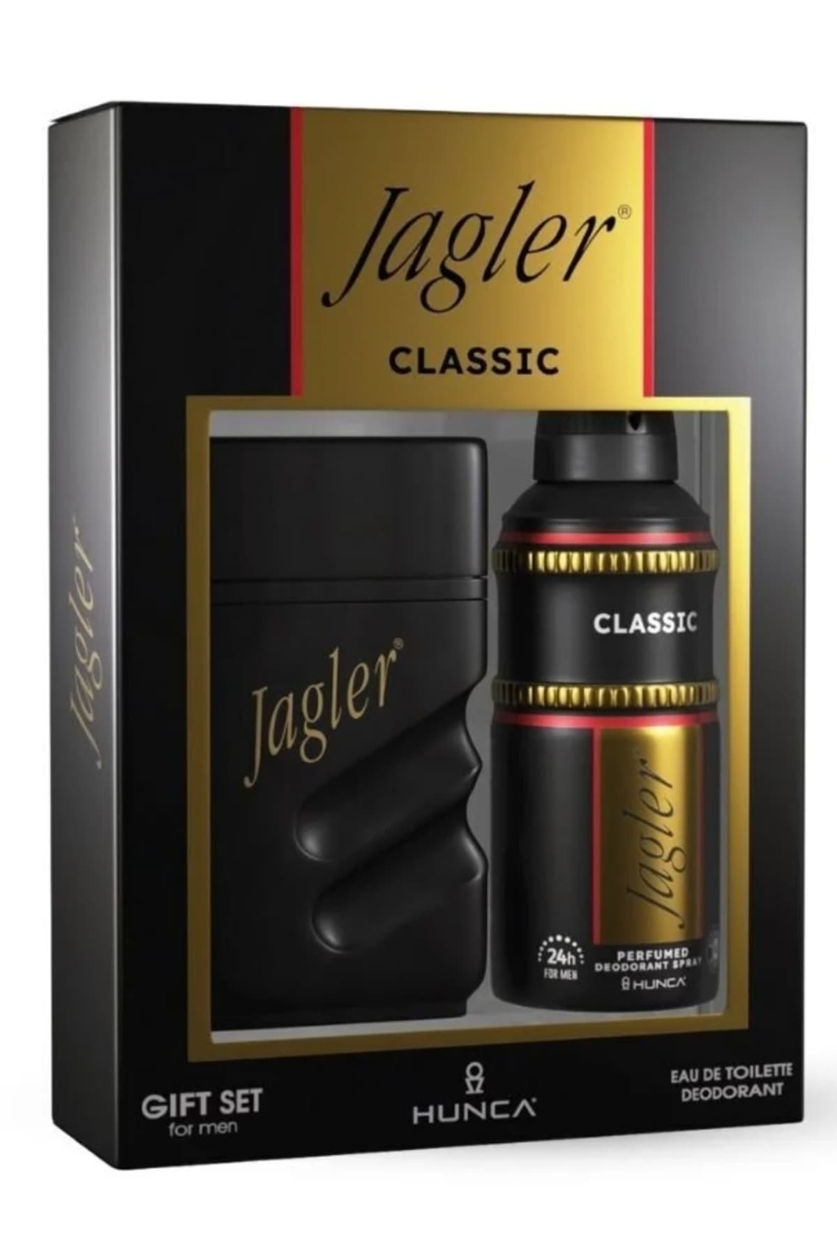 ست عطر مردانه Jagler Classic شامل EDT 90 ml و دئودورانت 150 ml ست عطر مردانه Jagler Classic شامل EDT 90 ml و دئودورانت 150 ml