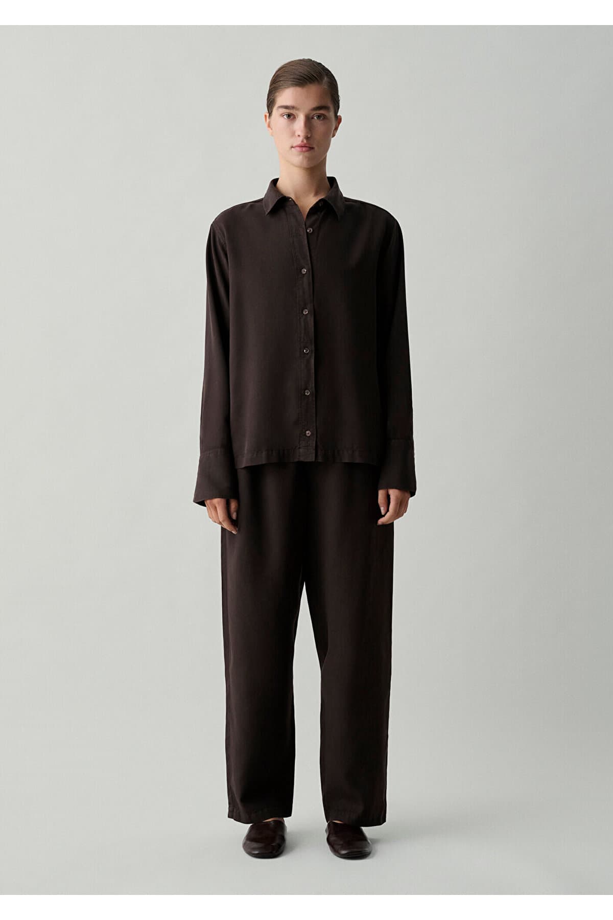 پیراهن زنانه Mavi لیوسل Tencel قهوهای فیت گشاد مدل 1211649-90707 پیراهن زنانه Mavi لیوسل Tencel قهوهای فیت گشاد مدل 1211649-90707