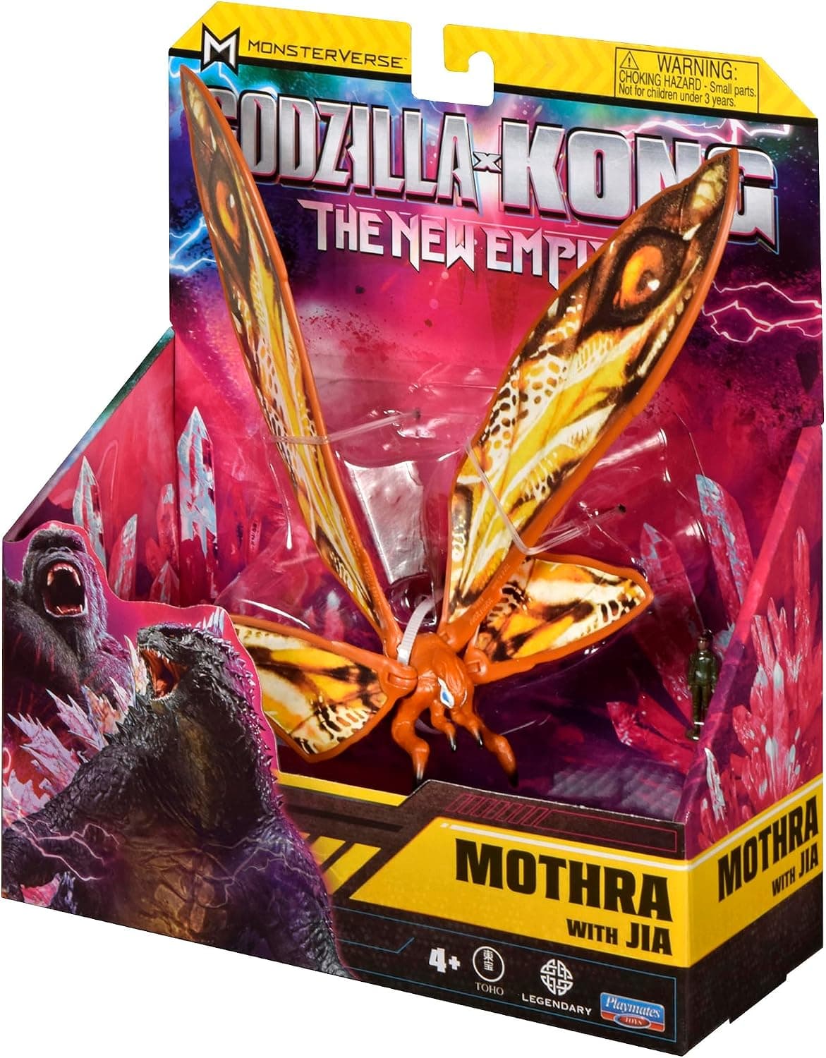 فیگور اکشن Mothra MonsterVerse Godzilla x Kong: The New Empire، 15 cm، همراه با مینی JIA 2.5 cm، مناسب 4 سال به بالا فیگور اکشن Mothra MonsterVerse Godzilla x Kong: The New Empire، 15 cm، همراه با مینی JIA 2.5 cm، مناسب 4 سال به بالا