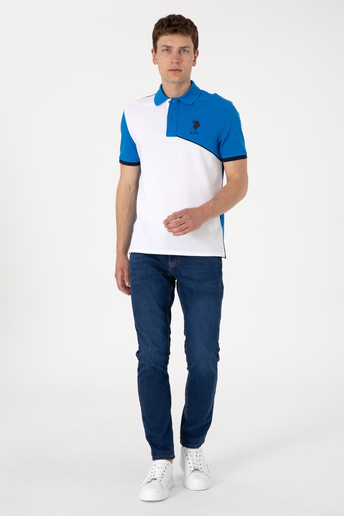 تیشرت مردانه U.S. Polo Assn. فیت معمولی یقه پولو آبی کبالت مدل 50299821-VR077 تیشرت مردانه U.S. Polo Assn. فیت معمولی یقه پولو آبی کبالت مدل 50299821-VR077