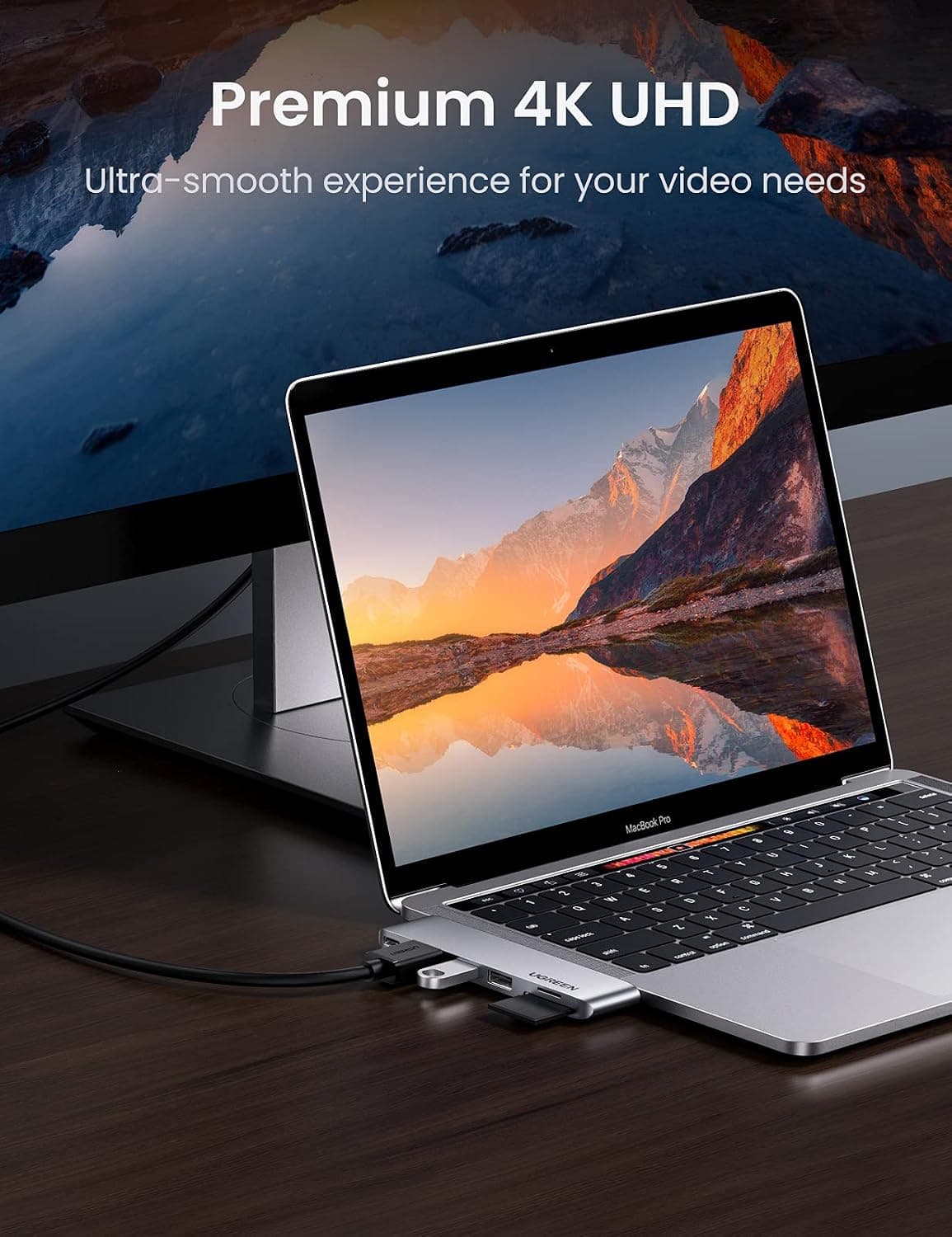 هاب و مبدل UGREEN برای Macbook Pro و Air با Thunderbolt 3 Type-C، HDMI، USB 3.0 و کارتخوان TF و SD هاب و مبدل UGREEN برای Macbook Pro و Air با Thunderbolt 3 Type-C، HDMI، USB 3.0 و کارتخوان TF و SD