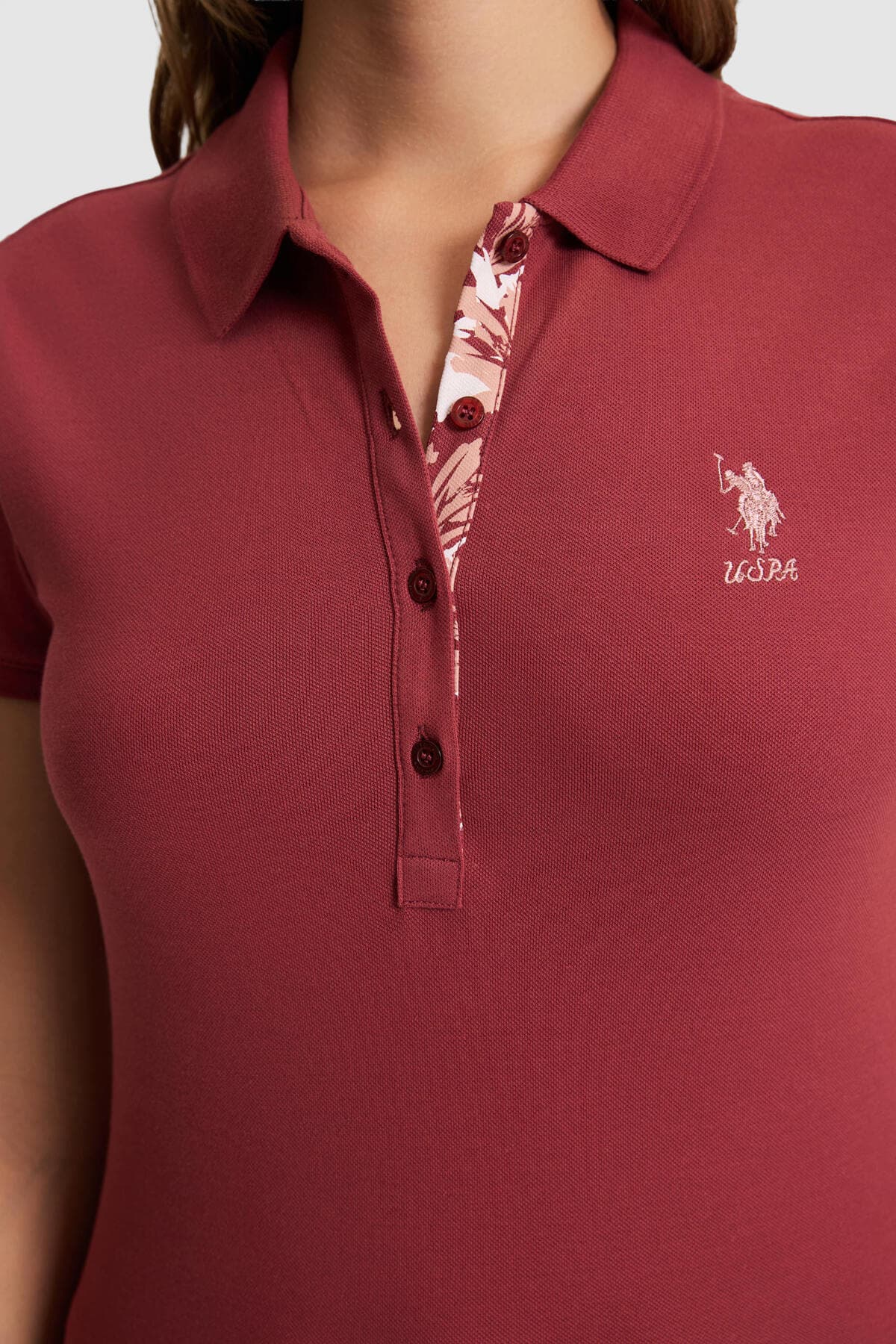 تیشرت زنانه U.S. Polo Assn. بیسیک گیلاسی مدل 50321798-VR223 تیشرت زنانه U.S. Polo Assn. بیسیک گیلاسی مدل 50321798-VR223
