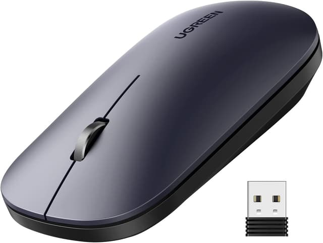 ماوس بیسیم UGREEN با اتصال USB و فرکانس 2.4 GHz، حداکثر 4000 DPI، باتری 18 ماهه مشکی ماوس بیسیم UGREEN با اتصال USB و فرکانس 2.4 GHz، حداکثر 4000 DPI، باتری 18 ماهه مشکی