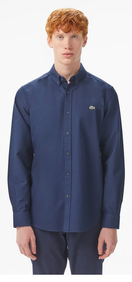 پیراهن مردانه Lacoste سرمهای Slim Fit پیراهن مردانه Lacoste سرمهای Slim Fit