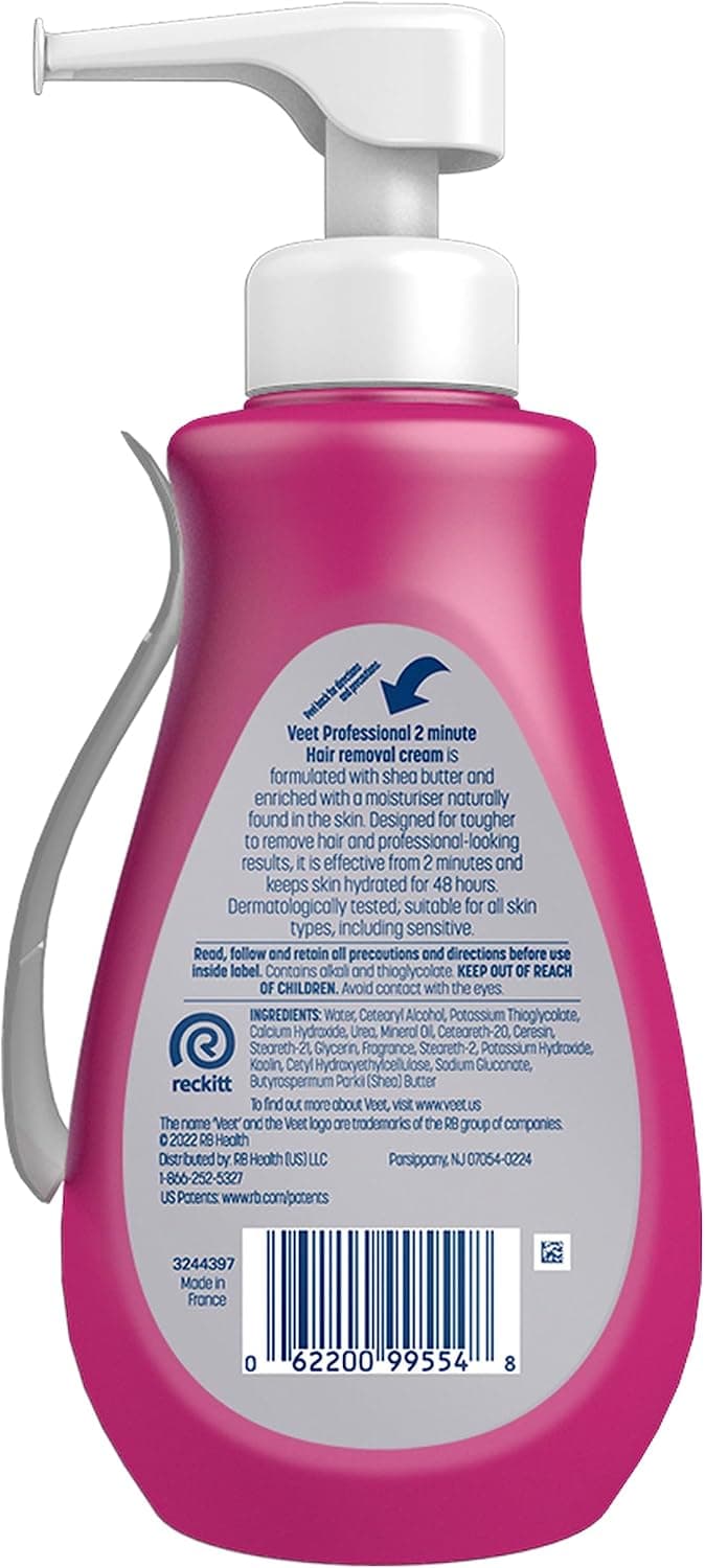 کرم موبر Veet Professional مناسب انواع پوست از جمله حساس، 2 دقیقهای 13.5 fl oz کرم موبر Veet Professional مناسب انواع پوست از جمله حساس، 2 دقیقهای 13.5 fl oz