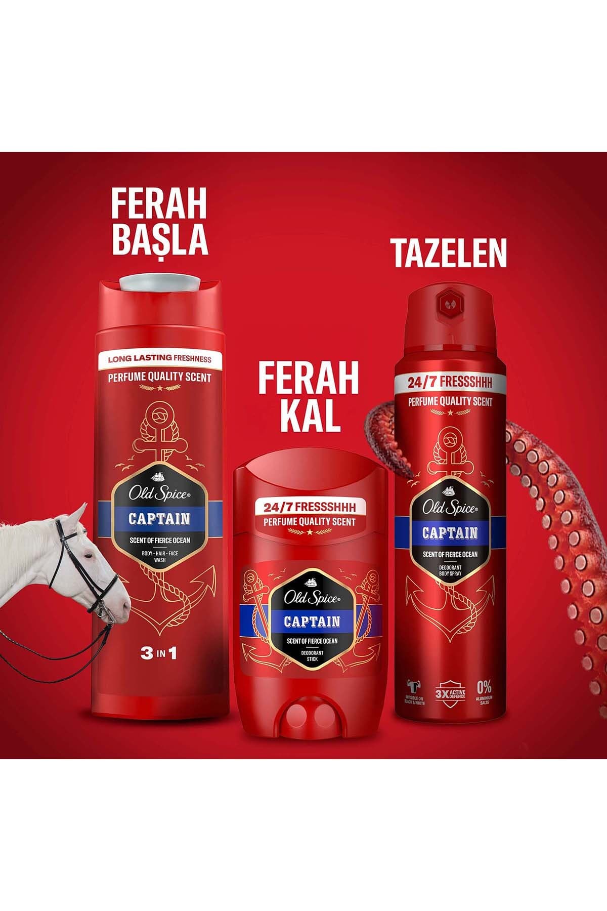 ست ژل دوش مردانه Old Spice شامل Captain 400ml، Whitewater 400 ml و bearglove 400 ml ست ژل دوش مردانه Old Spice شامل Captain 400ml، Whitewater 400 ml و bearglove 400 ml