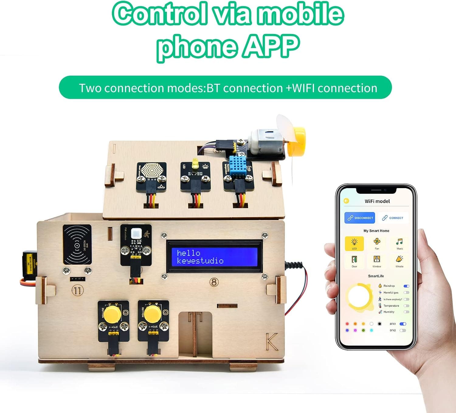 کیت استارتر خانه هوشمند KEYESTUDIO ESP32 کیت استارتر خانه هوشمند KEYESTUDIO ESP32