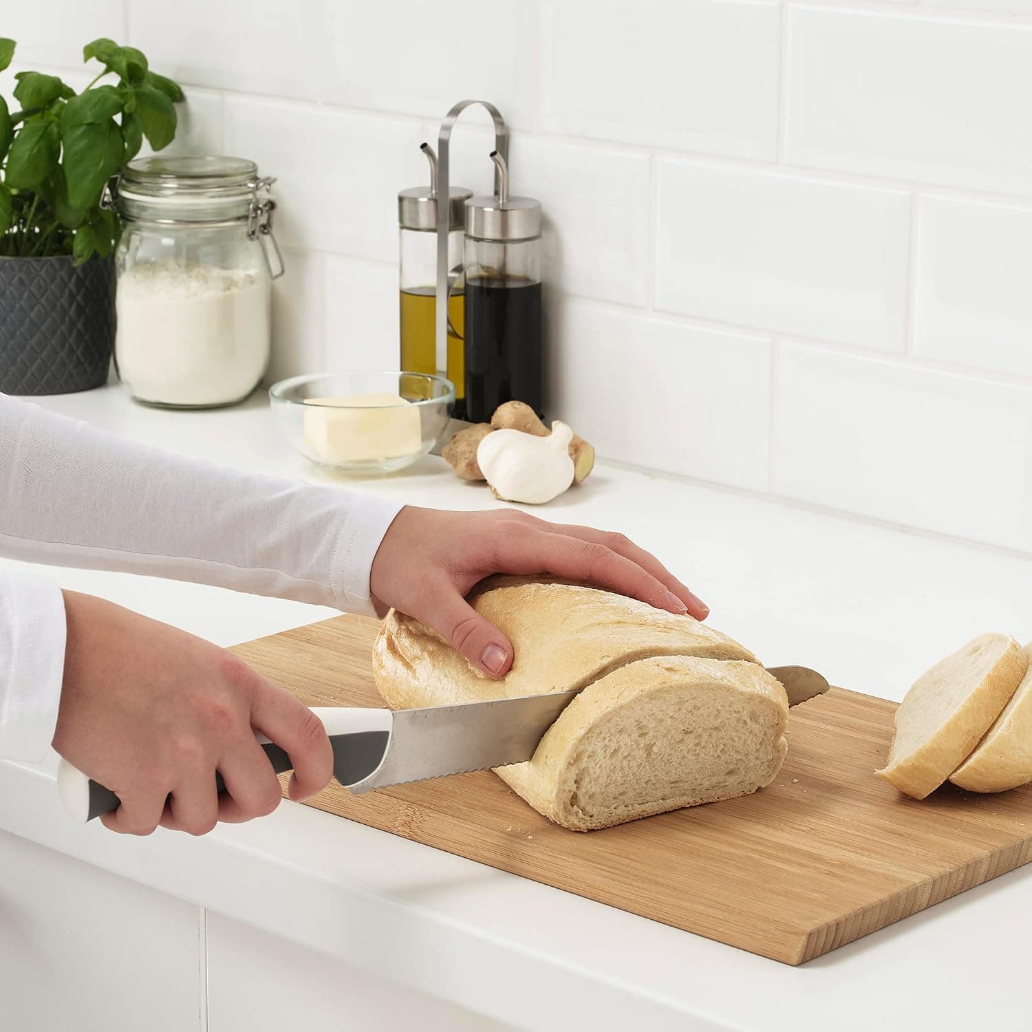 ست چاقوی 3 تکه Ikea خاکستری روشن و سفید مدل ÄNDLIG ست چاقوی 3 تکه Ikea خاکستری روشن و سفید مدل ÄNDLIG