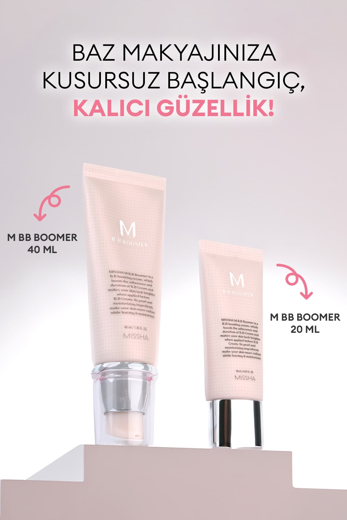 پرایمر آرایشی Missha با جلوه درخشان و روشن مدل M B.B Boomer 20ml پرایمر آرایشی Missha با جلوه درخشان و روشن مدل M B.B Boomer 20ml