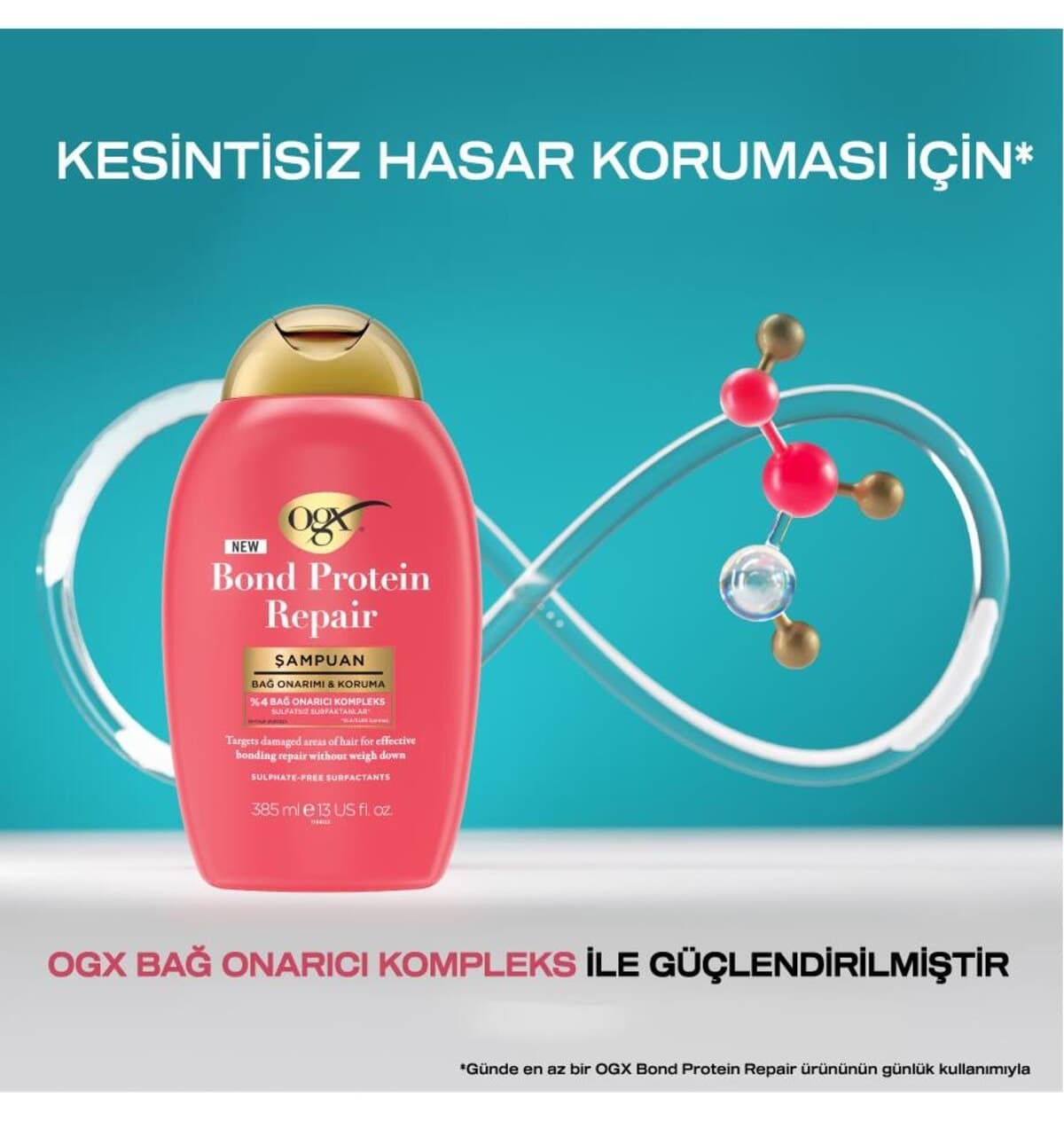 شامپو زنانه OGX Bond Protein Repair بدون سولفات 385 ml شامپو زنانه OGX Bond Protein Repair بدون سولفات 385 ml