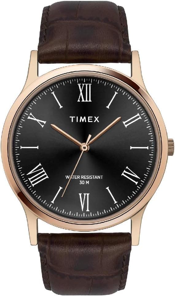 ساعت مچی مردانه Timex Classics آنالوگ صفحه گرد ضد آب ساعت مچی مردانه Timex Classics آنالوگ صفحه گرد ضد آب