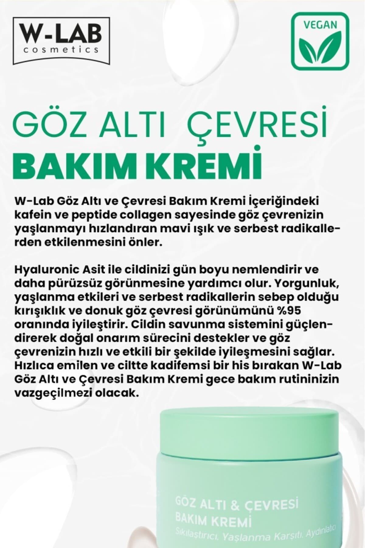 کرم مراقبت زیر چشم و اطراف آن W-Lab Cosmetics 50 ML کرم مراقبت زیر چشم و اطراف آن W-Lab Cosmetics 50 ML