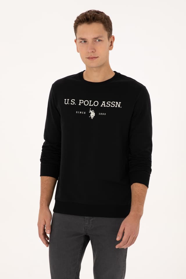 سوئیشرت مردانه U.S. Polo Assn. فیت معمولی یقه گرد مشکی نازک مدل 50313743-VR046 سوئیشرت مردانه U.S. Polo Assn. فیت معمولی یقه گرد مشکی نازک مدل 50313743-VR046
