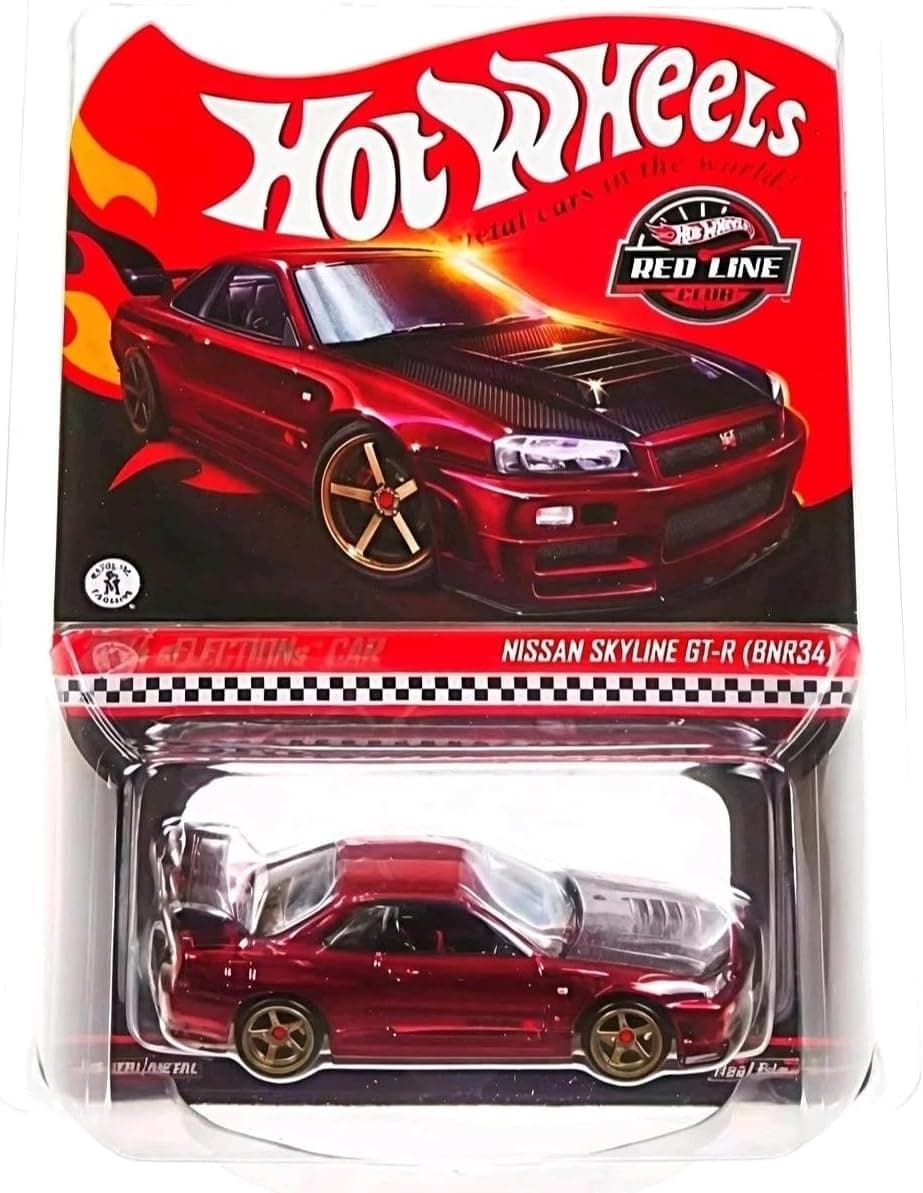 ماشین کلکسیونی Hot Wheels Nissan Skyline GT-R (BNR34) مدل RLC Exclusive Collectors sELECTIONs قرمز اکسبلاد ماشین کلکسیونی Hot Wheels Nissan Skyline GT-R (BNR34) مدل RLC Exclusive Collectors sELECTIONs قرمز اکسبلاد