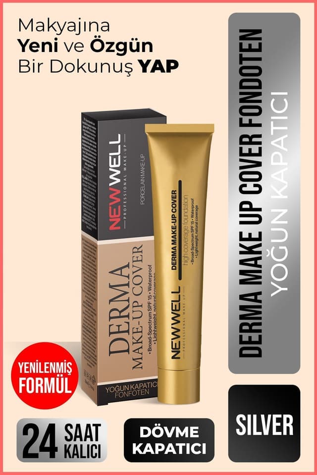 کرم پودر New Well Derma Makeup Cover با پوشانندگی زیاد مدل 03 کرم پودر New Well Derma Makeup Cover با پوشانندگی زیاد مدل 03