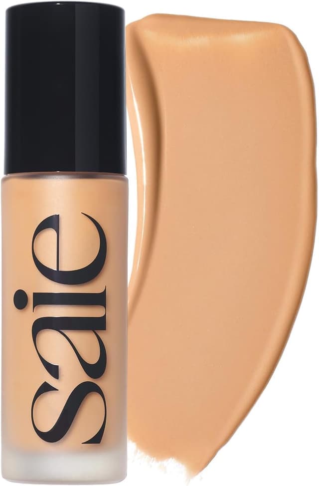 کرم پودر مایع Saie مدل Glowy Super Skin Tint با پوشش متوسط و هیالورونیک اسید شماره 14 حجم 1.01 oz کرم پودر مایع Saie مدل Glowy Super Skin Tint با پوشش متوسط و هیالورونیک اسید شماره 14 حجم 1.01 oz