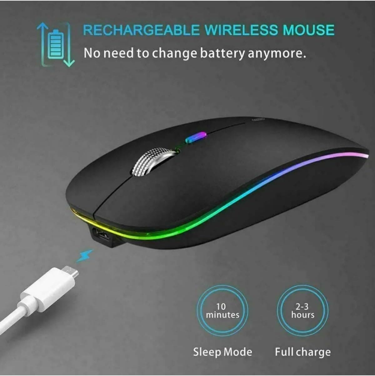 ماوس بلوتوثی بیسیم Ronex با نور RGB شارژی و کلیک بیصدا مدل Sonex ماوس بلوتوثی بیسیم Ronex با نور RGB شارژی و کلیک بیصدا مدل Sonex