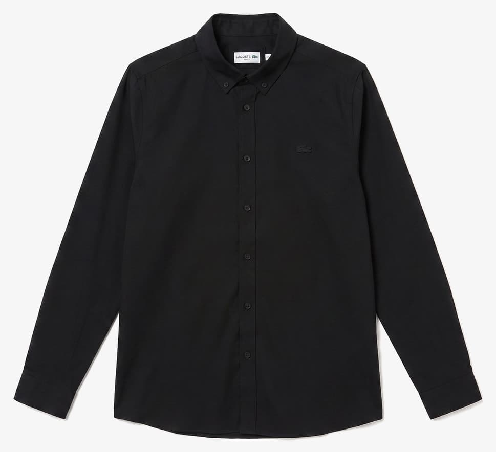 پیراهن مردانه Lacoste فیت اسلیم یقه دکمهدار مشکی پیراهن مردانه Lacoste فیت اسلیم یقه دکمهدار مشکی