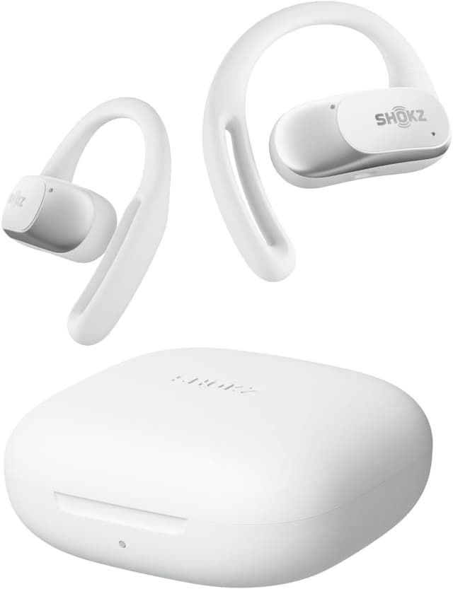 هدفون بیسیم SHOKZ OpenFit Air گوشباز سفید هدفون بیسیم SHOKZ OpenFit Air گوشباز سفید