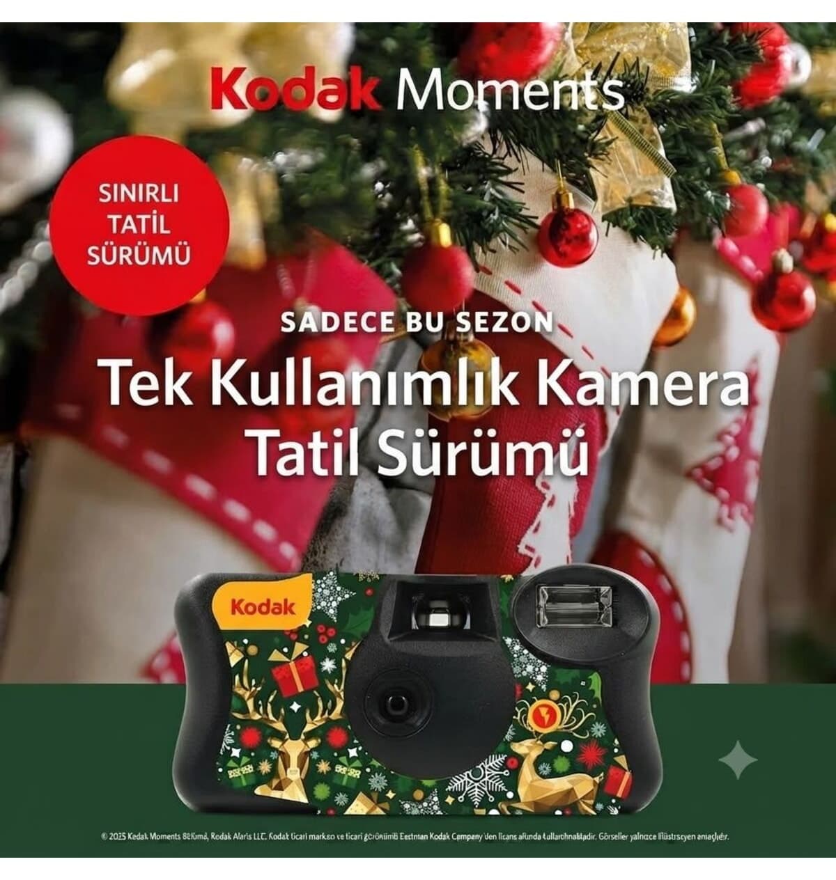 دوربین آنالوگ یکبار مصرف Kodak FunSaver Flash Chrismes 39 پوز ویژه محدود دوربین آنالوگ یکبار مصرف Kodak FunSaver Flash Chrismes 39 پوز ویژه محدود