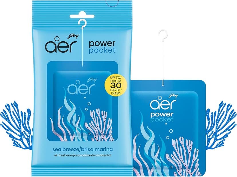 خوشبو کننده هوای سرویس بهداشتی Godrej aer با رایحه نسیم دریا Power Pocket خوشبو کننده هوای سرویس بهداشتی Godrej aer با رایحه نسیم دریا Power Pocket