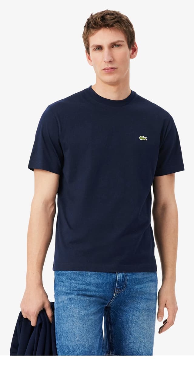 تیشرت مردانه Lacoste یقه گرد فیت کلاسیک سرمهای تیشرت مردانه Lacoste یقه گرد فیت کلاسیک سرمهای