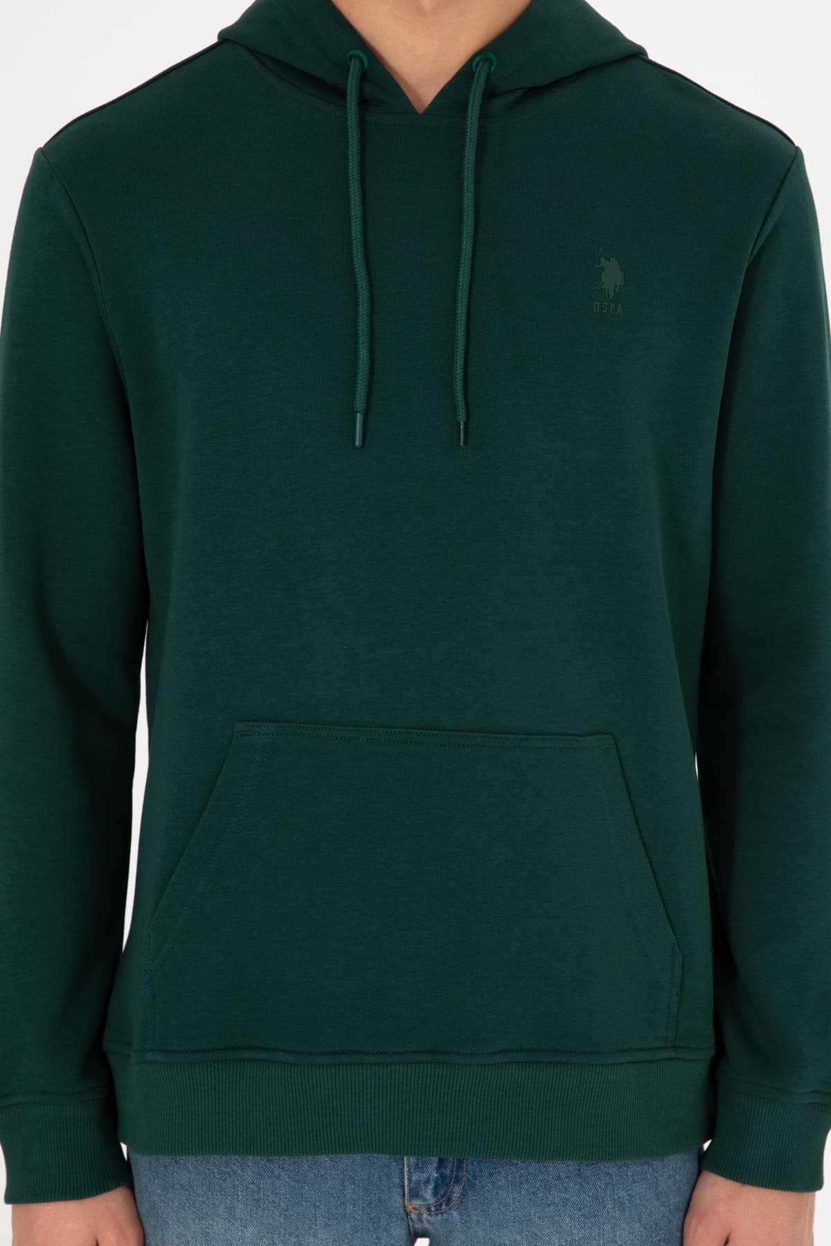 سویشرت مردانه U.S. Polo Assn. سبز تیره ساده مدل 50295167-VR079 سویشرت مردانه U.S. Polo Assn. سبز تیره ساده مدل 50295167-VR079