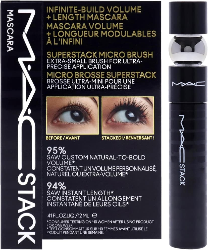ریمل MAC Stack Mascara برس میکرو 0.40 Fl Oz شفاف مدل Superstack ریمل MAC Stack Mascara برس میکرو 0.40 Fl Oz شفاف مدل Superstack