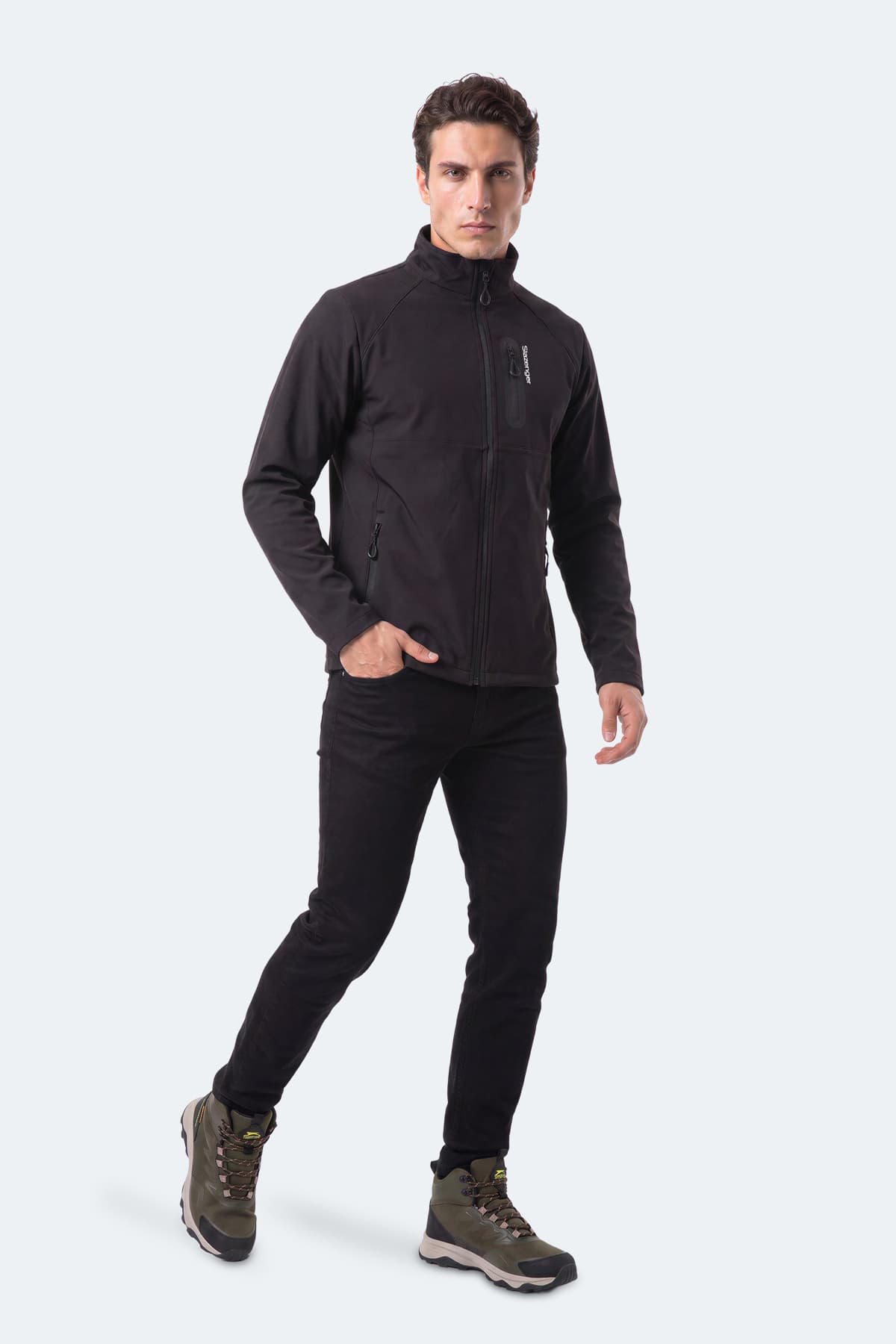 مونت مردانه Slazenger پلار ضد باد و آب سافتشل مشکی مدل CRIMSON I مونت مردانه Slazenger پلار ضد باد و آب سافتشل مشکی مدل CRIMSON I