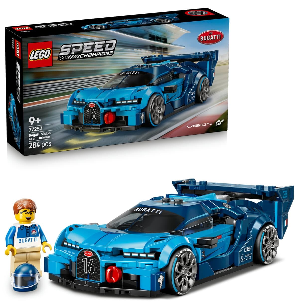 لگو Speed Champions Bugatti Vision Gran Turismo ماشین مناسب 9+ سال مدل 77253، 284 قطعه لگو Speed Champions Bugatti Vision Gran Turismo ماشین مناسب 9+ سال مدل 77253، 284 قطعه