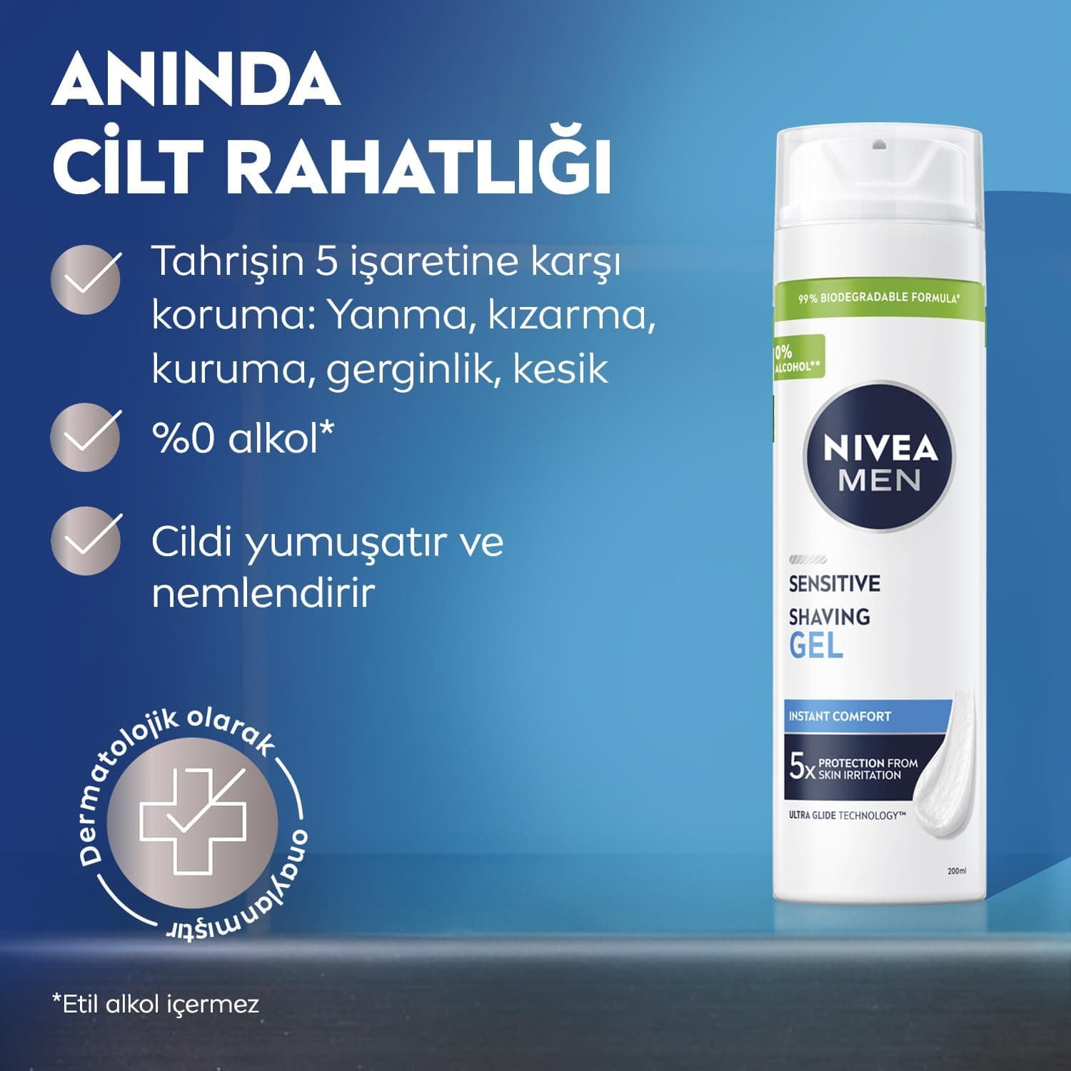 ژل اصلاح مردانه NIVEA مناسب پوست حساس، بدون الکل، محافظت در برابر التهاب و سوزش 200 ml ژل اصلاح مردانه NIVEA مناسب پوست حساس، بدون الکل، محافظت در برابر التهاب و سوزش 200 ml