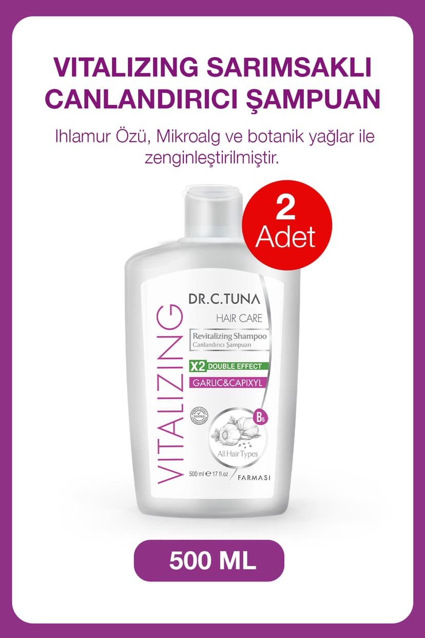 شامپو زنانه Farmasi با سیر Dr.C. Tuna Vitalizing 500 ml x 2 عدد شامپو زنانه Farmasi با سیر Dr.C. Tuna Vitalizing 500 ml x 2 عدد