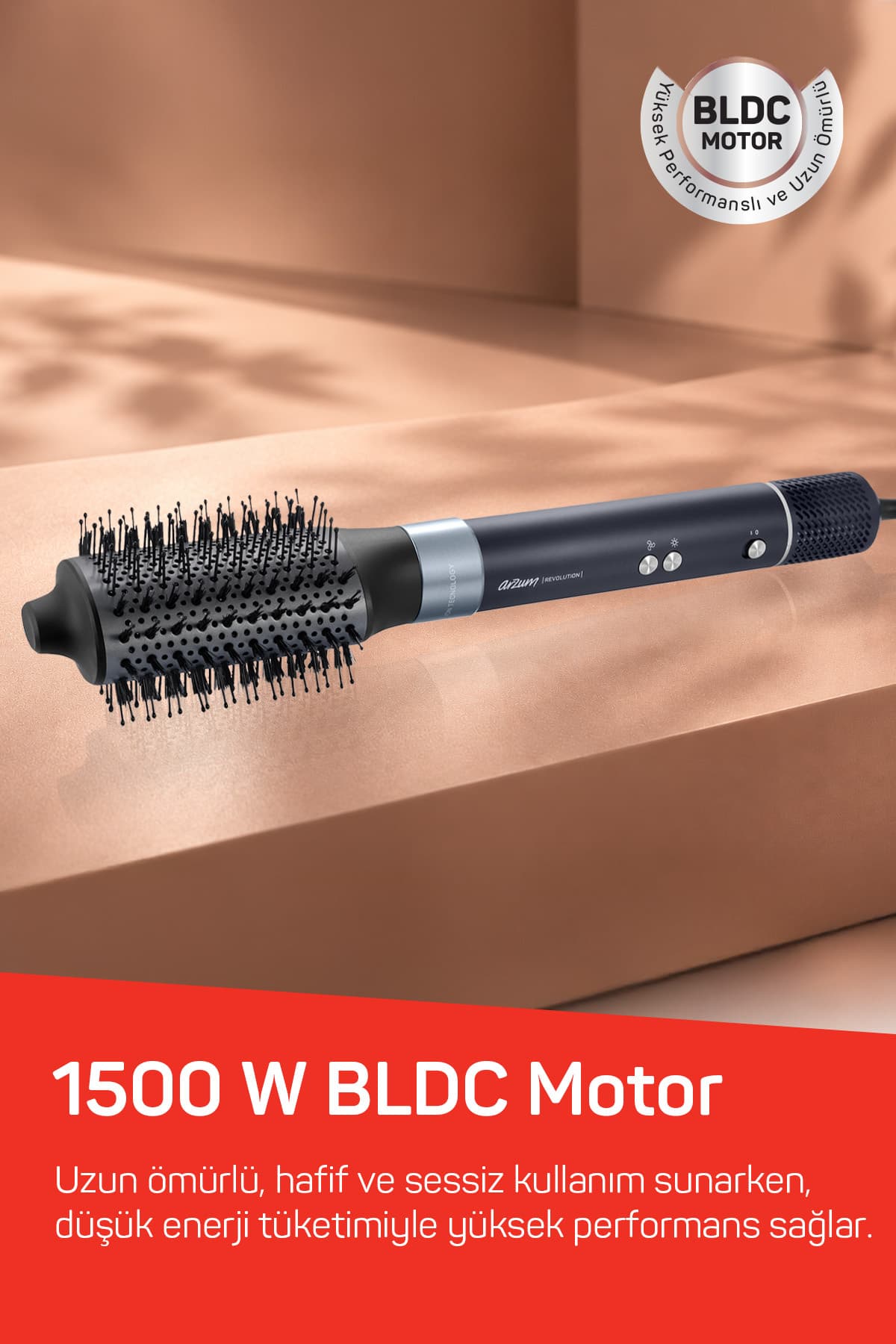 شکلدهنده مو Arzum Revolution مدل AR5166 با ۶ سر ۱۵۰۰ وات مشکی شکلدهنده مو Arzum Revolution مدل AR5166 با ۶ سر ۱۵۰۰ وات مشکی