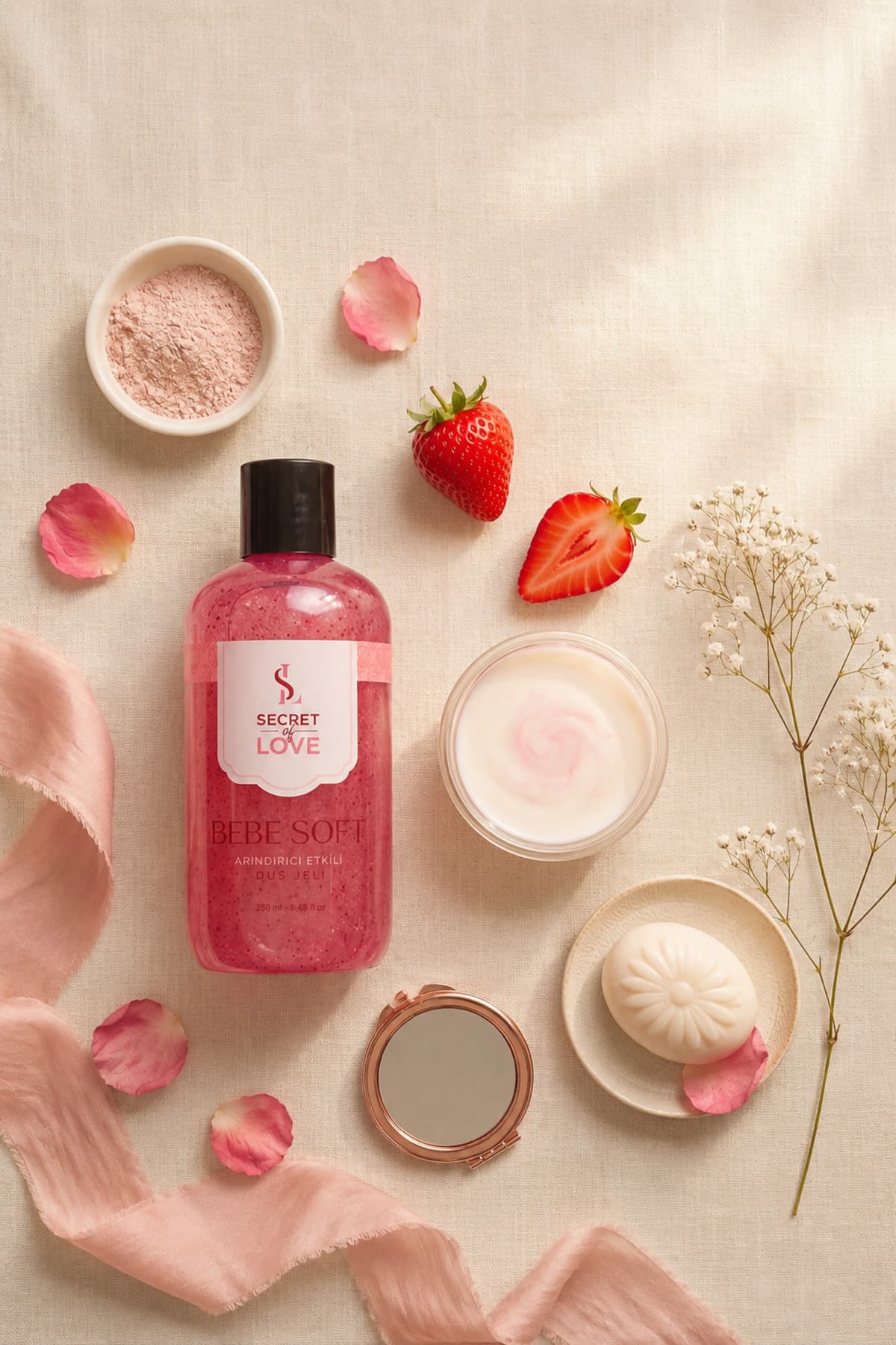 ژل دوش زنانه SECRET OF LOVE Bebe Soft پیلینگ پاککننده و مرطوبکننده 250 ml ژل دوش زنانه SECRET OF LOVE Bebe Soft پیلینگ پاککننده و مرطوبکننده 250 ml