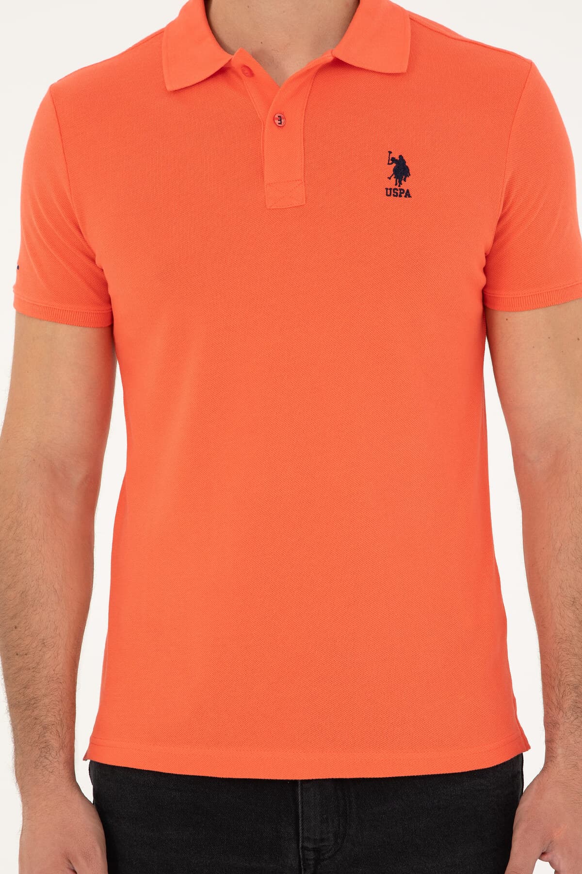 تیشرت مردانه U.S. Polo Assn. اسلیم فیت یقه پولو رنگ گل انار بیسیک مدل 50279613-VR039 تیشرت مردانه U.S. Polo Assn. اسلیم فیت یقه پولو رنگ گل انار بیسیک مدل 50279613-VR039