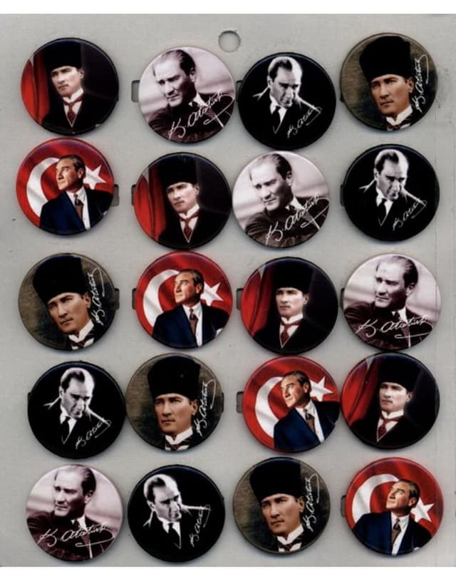 نشان سینه Kağıtay طرح Atatürk بسته 20 عددی نشان سینه Kağıtay طرح Atatürk بسته 20 عددی