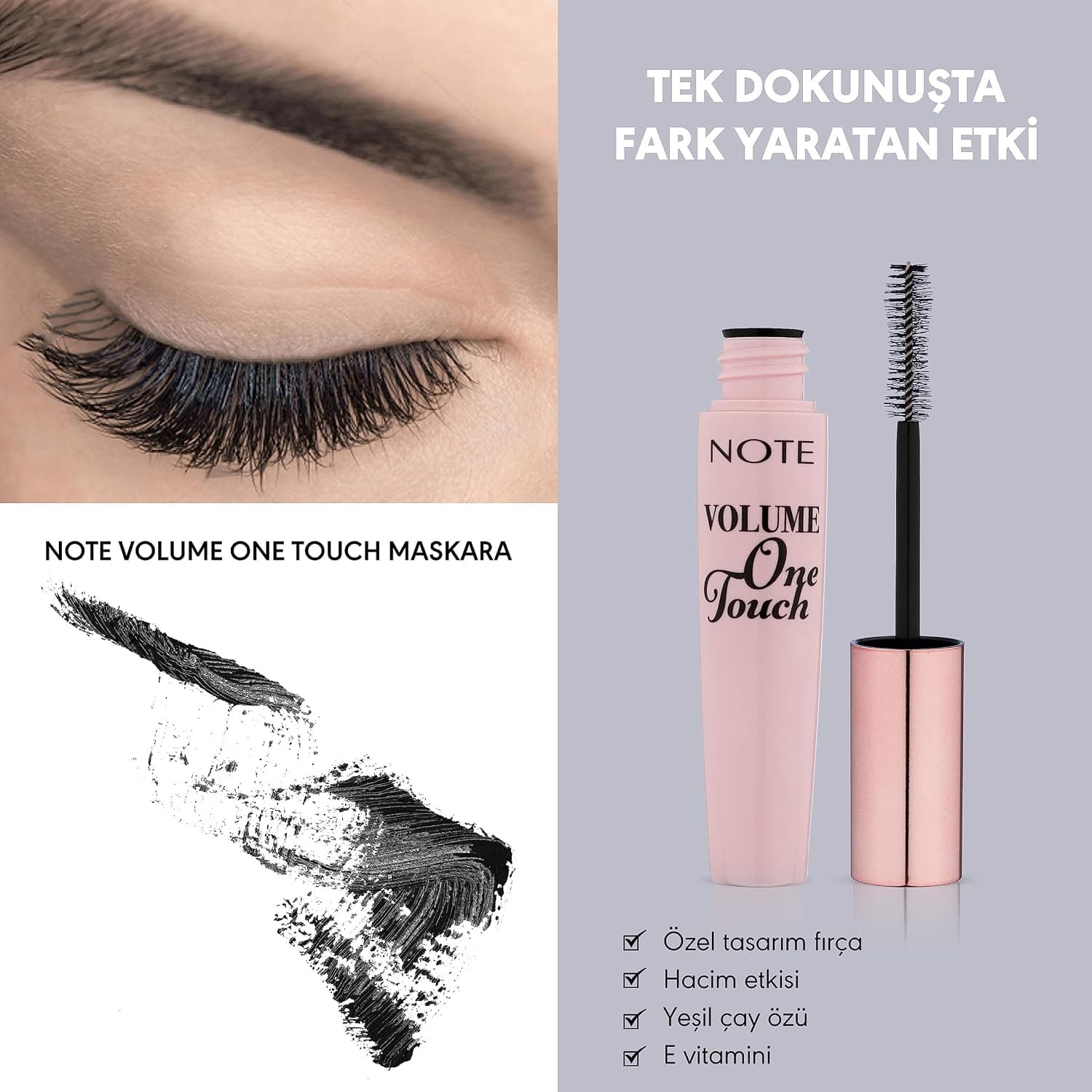 ماسکارا Note Volume One Touch جداکننده و حجمدهنده ماسکارا Note Volume One Touch جداکننده و حجمدهنده