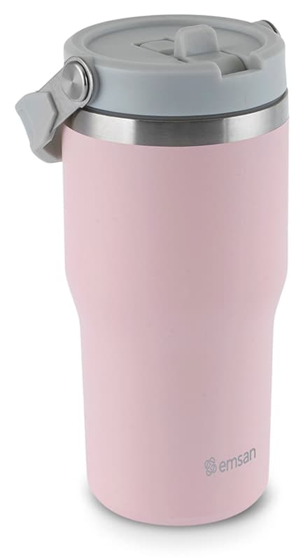 فلاسک استیل نیدار Emsan مدل Star Ice صورتی 550 ml فلاسک استیل نیدار Emsan مدل Star Ice صورتی 550 ml