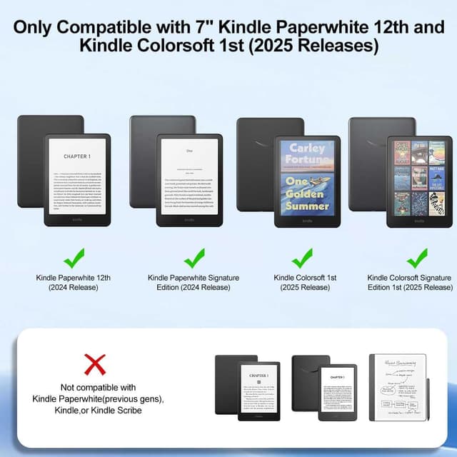 کاور Kindle Paperwhite 12th 2024 و Colorsoft 2025 T Tersely چرمی کاور Kindle Paperwhite 12th 2024 و Colorsoft 2025 T Tersely چرمی