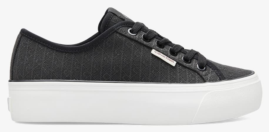 اسنیکر زنانه Calvin Klein بندی مشکی مدل Vulc Flatform اسنیکر زنانه Calvin Klein بندی مشکی مدل Vulc Flatform