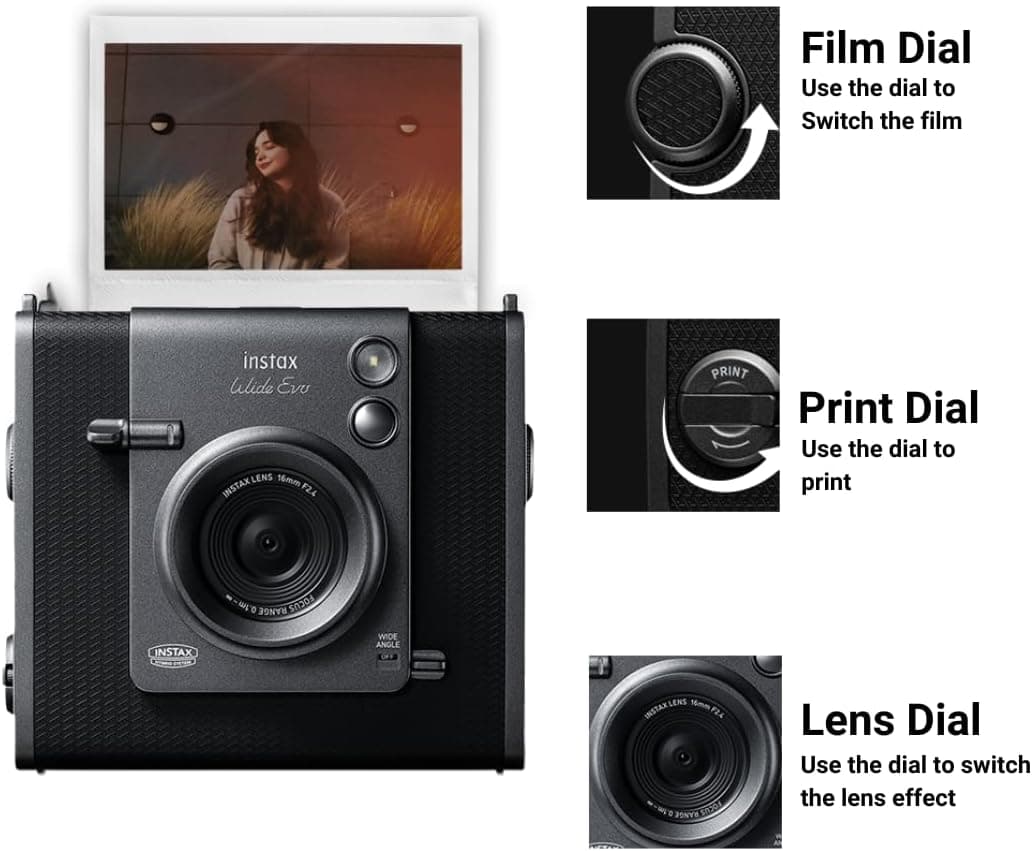 پک ترکیبی دوربین چاپ فوری Fujifilm Instax Wide Evo با فیلم عریض 20 شاتی پک ترکیبی دوربین چاپ فوری Fujifilm Instax Wide Evo با فیلم عریض 20 شاتی