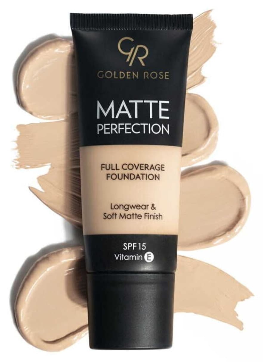 فوندیشن Golden Rose Matte Perfection طبیعی 01 عصاره بید روغن هسته انگور 35ml فوندیشن Golden Rose Matte Perfection طبیعی 01 عصاره بید روغن هسته انگور 35ml