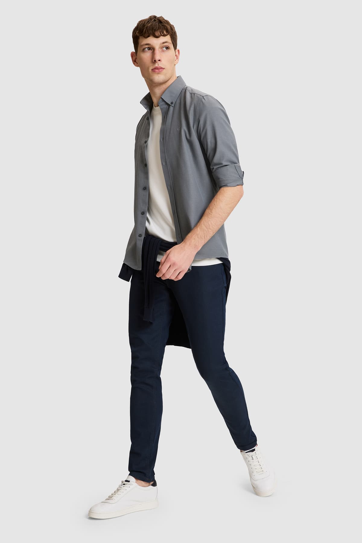 پیراهن مردانه U.S. Polo Assn. زغالی اسلیم فیت آستین بلند بیسیک مدل 50324708-VR006 پیراهن مردانه U.S. Polo Assn. زغالی اسلیم فیت آستین بلند بیسیک مدل 50324708-VR006