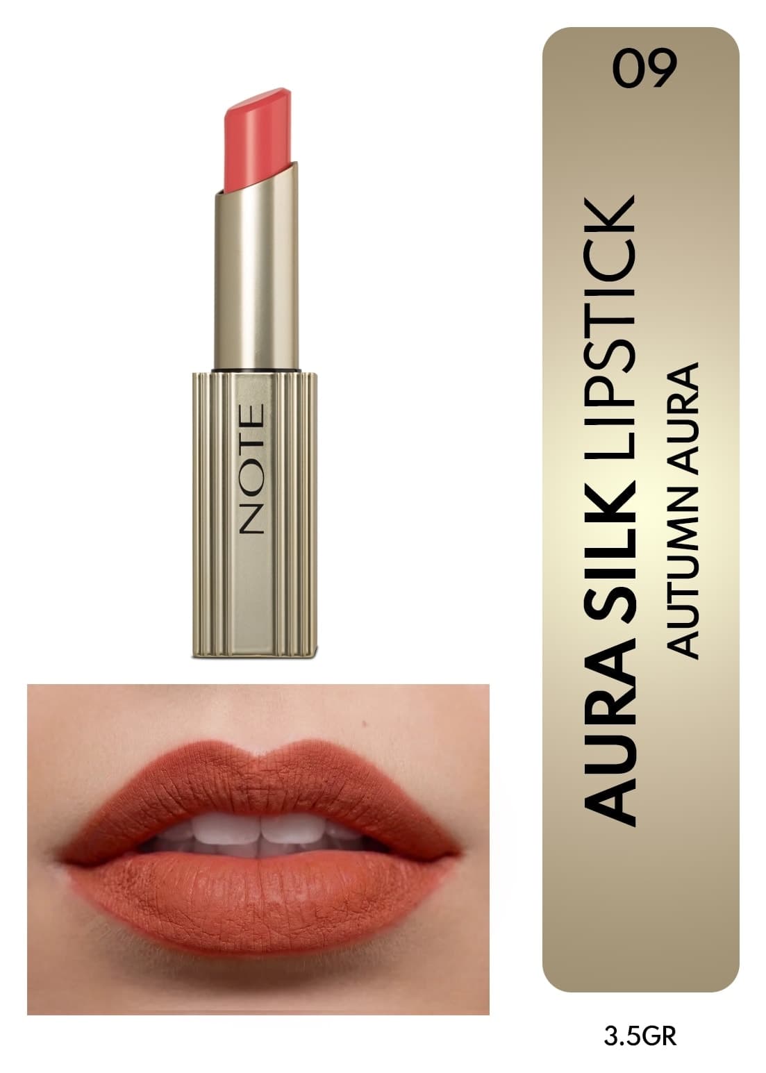رژ لب Note Cosmetics کرمی نیمهدرخشان 09 Autumn Aura - مرجانی رژ لب Note Cosmetics کرمی نیمهدرخشان 09 Autumn Aura - مرجانی
