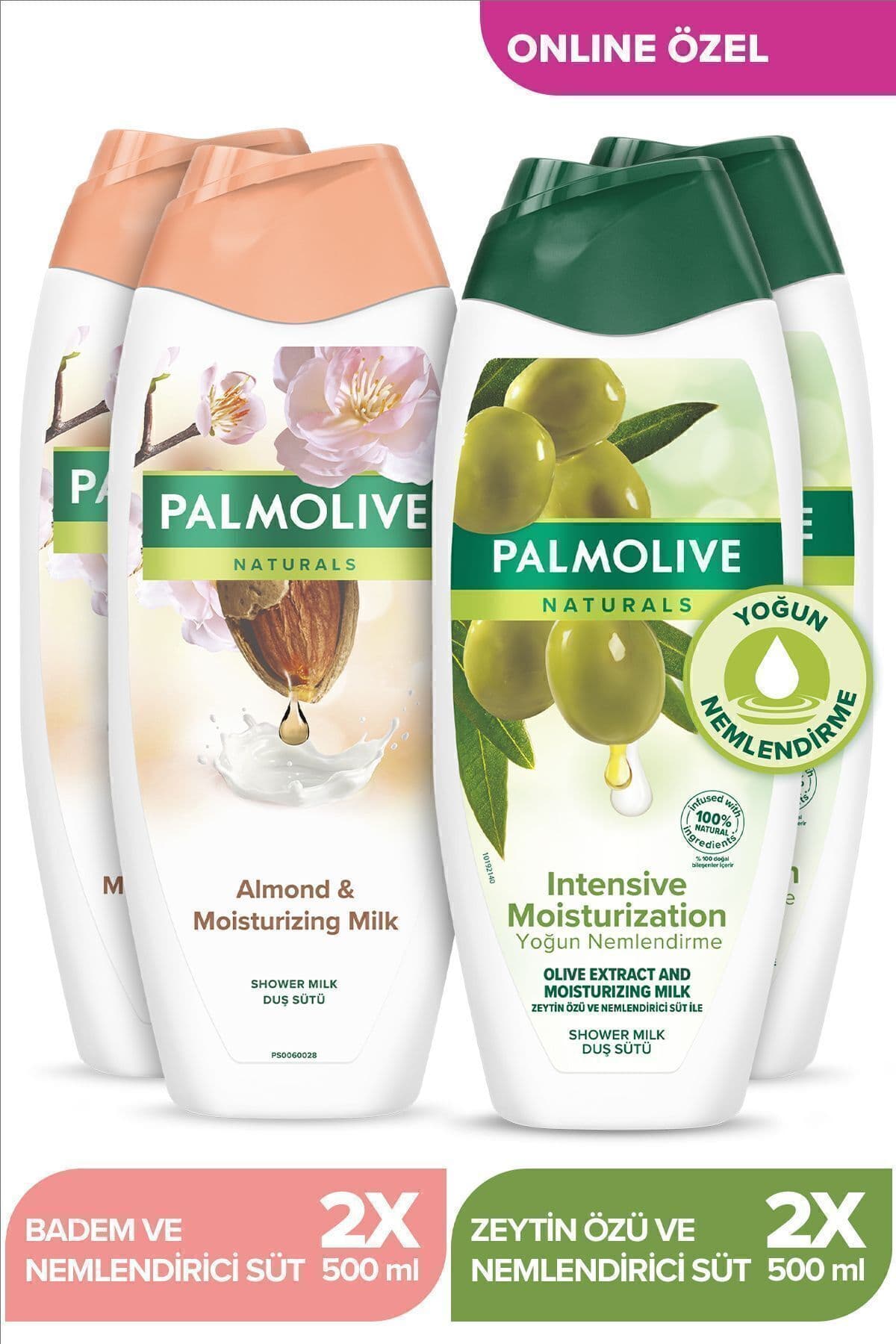 ژل دوش Palmolive Naturals بادام و عصاره زیتون مرطوبکننده 500 ml X4adet ژل دوش Palmolive Naturals بادام و عصاره زیتون مرطوبکننده 500 ml X4adet