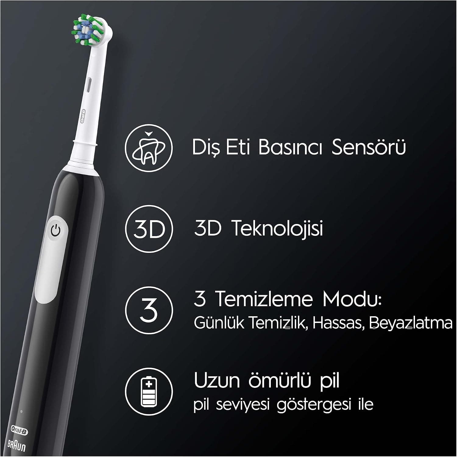 مسواک برقی Oral-B Pro Series 1 دوتایی سیاه و آبی ۲ سر مسواک برقی Oral-B Pro Series 1 دوتایی سیاه و آبی ۲ سر