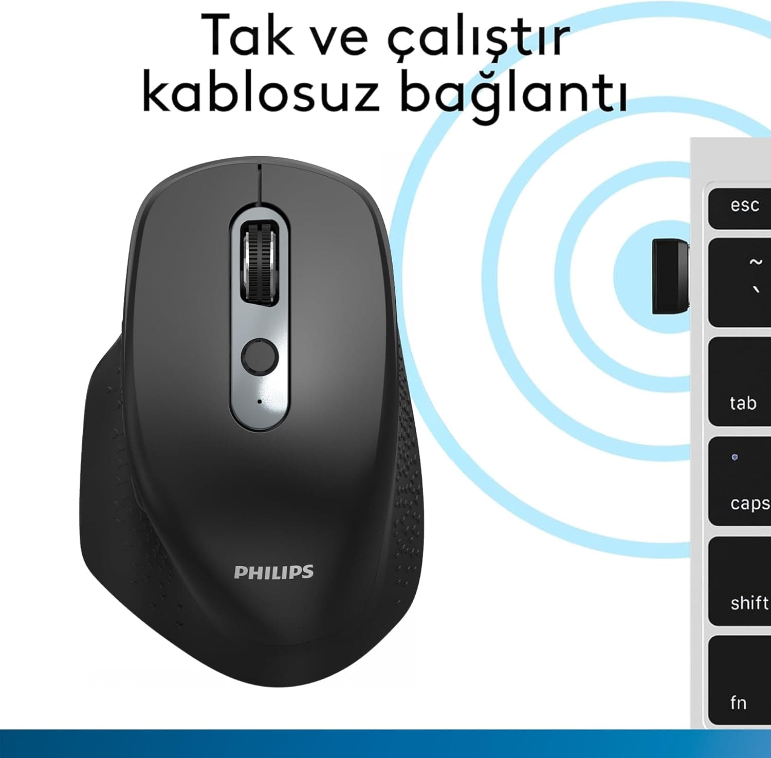 ماوس PHILIPS ارگونومیک بیصدا مشکی 8 کلیده دوحالته Bluetooth و 2.4G مدل SPK7818 با دقت 3200 DPI ماوس PHILIPS ارگونومیک بیصدا مشکی 8 کلیده دوحالته Bluetooth و 2.4G مدل SPK7818 با دقت 3200 DPI