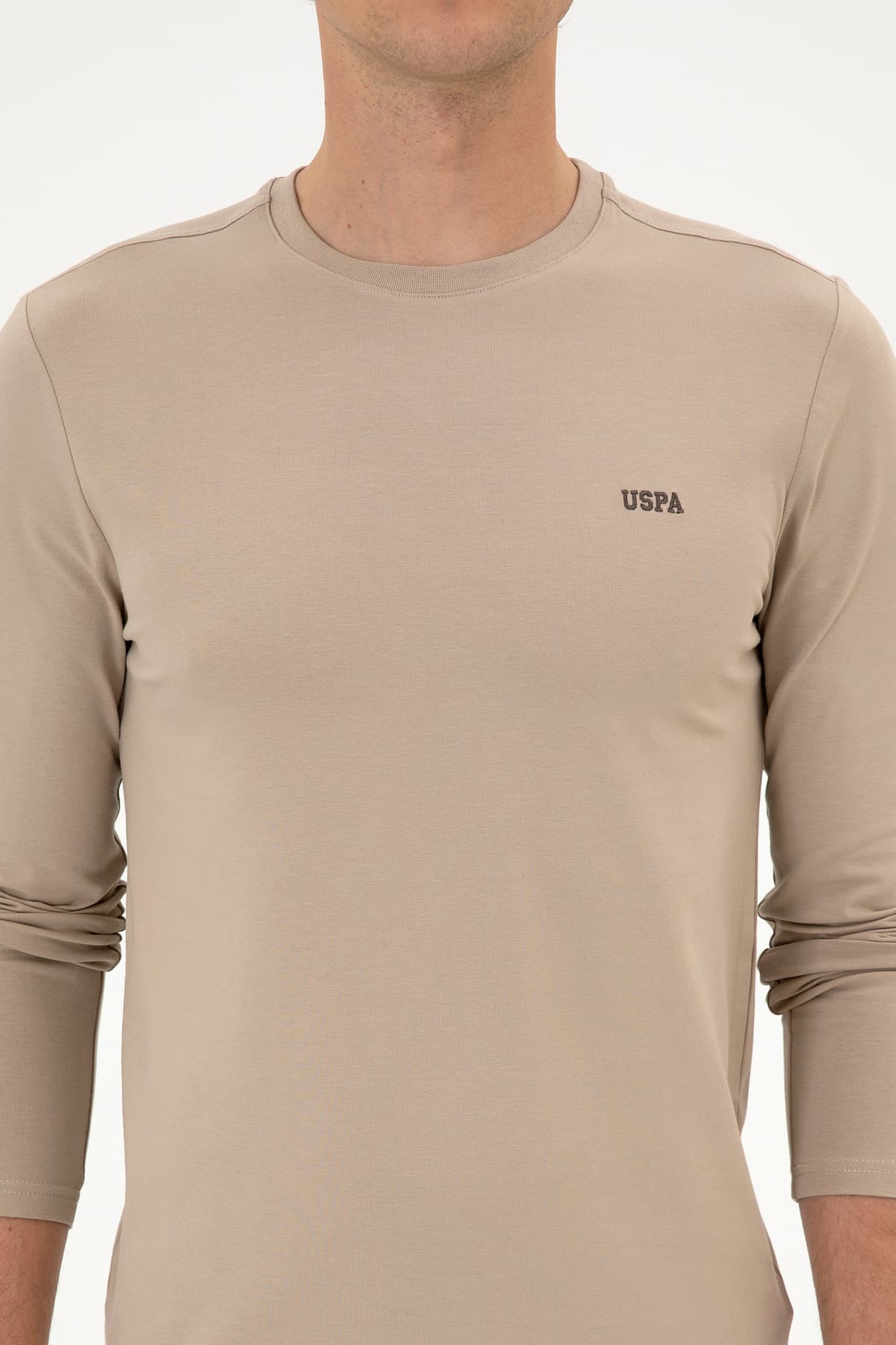 سوئیشرت مردانه U.S. Polo Assn. اسلیم فیت یقه گرد بژ تیره Süprem Basic 50313744-VR088 سوئیشرت مردانه U.S. Polo Assn. اسلیم فیت یقه گرد بژ تیره Süprem Basic 50313744-VR088